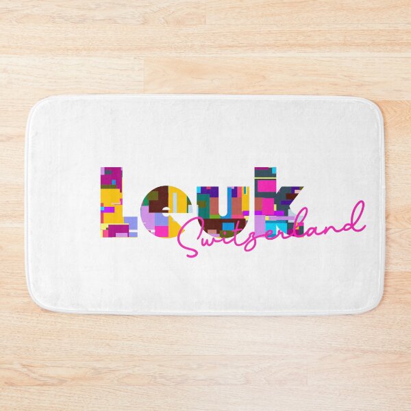 Item preview, Leuk, Switzerland, Vibrant Abstract City Typography Art designed and sold by Wanderful-roads.