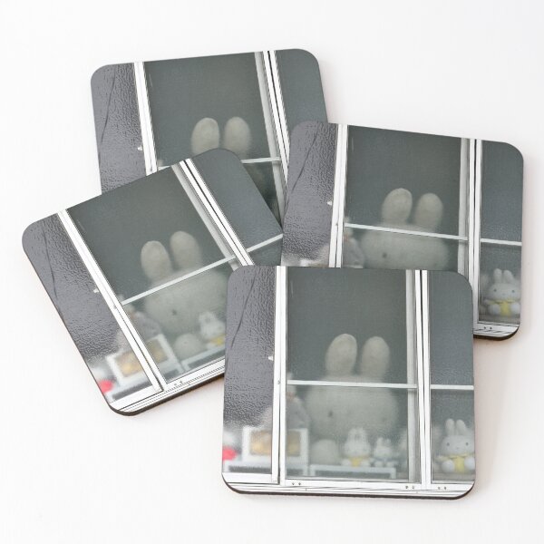 Item preview, Miffy toys behind a window in Kyoto, Japan. Original photography designed and sold by studio838.