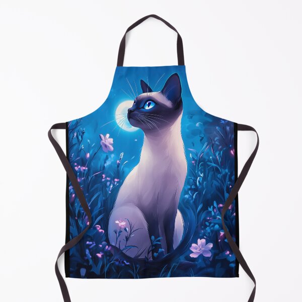 Item preview, Siamese Cat in Moonlight Garden designed and sold by PetsArt.