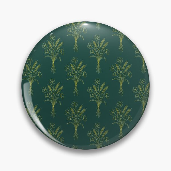 Item preview, The Botanical Gold (Emerald & Gold Wildflowers) Patterns designed and sold by SineCreatives.