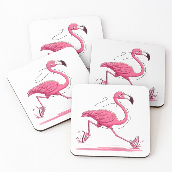 Item preview, Running Flamingo with Sneakers designed and sold by GenzShoppingHub.