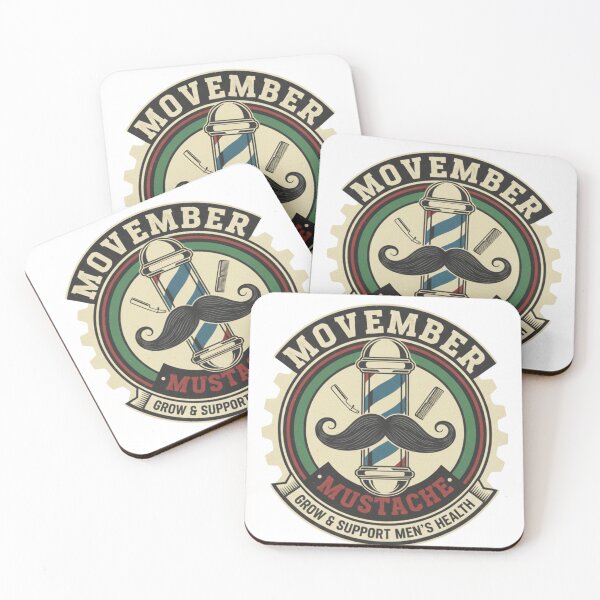 Item preview, Movember Barber Pole Mustache - Classic Grooming & Men's Health Awareness designed and sold by Wear Sculpt.
