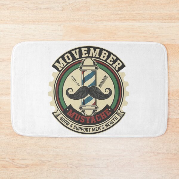 Item preview, Movember Barber Pole Mustache - Classic Grooming & Men's Health Awareness designed and sold by Wear Sculpt.