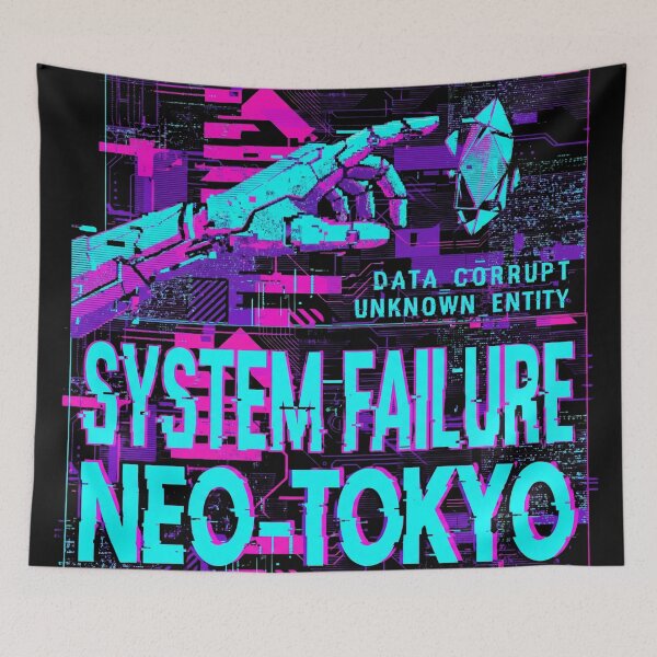 Item preview, Glitchcore Neon Chaos Typograph | Cyberpunk Distorted Text Retro Digital Noise Design designed and sold by Abhishek437.