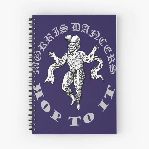 Item preview, Morris Men Hop To It Fun Vintage Illustration Grey Text designed and sold by taiche.