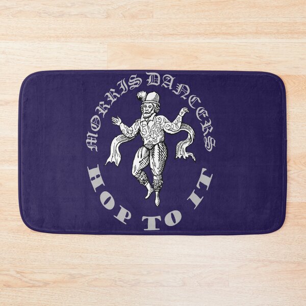 Item preview, Morris Men Hop To It Fun Vintage Illustration Grey Text designed and sold by taiche.