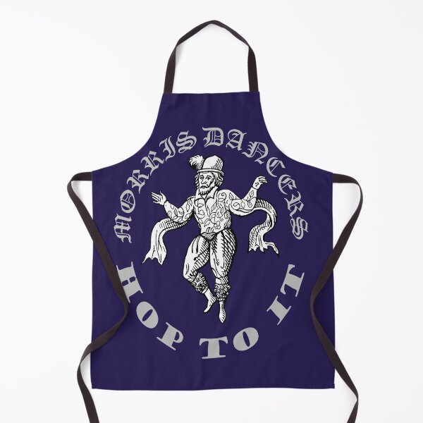 Item preview, Morris Men Hop To It Fun Vintage Illustration Grey Text designed and sold by taiche.