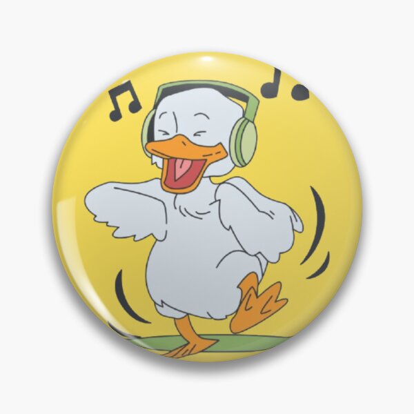Item preview, Happy Dancing Duck with Headphones Art designed and sold by Templateloom.
