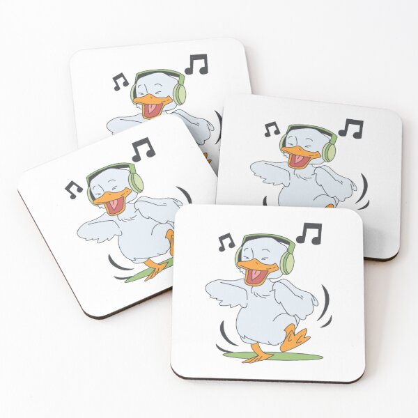 Item preview, Happy Dancing Duck with Headphones Art designed and sold by Templateloom.