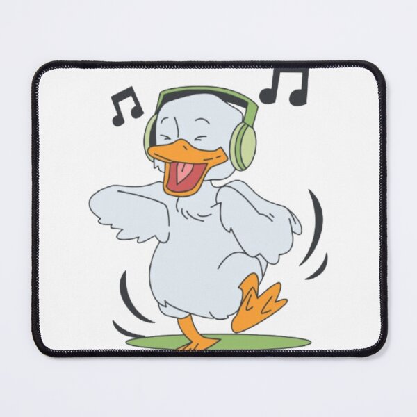 Item preview, Happy Dancing Duck with Headphones Art designed and sold by Templateloom.
