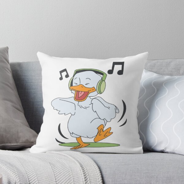Item preview, Happy Dancing Duck with Headphones Art designed and sold by Templateloom.