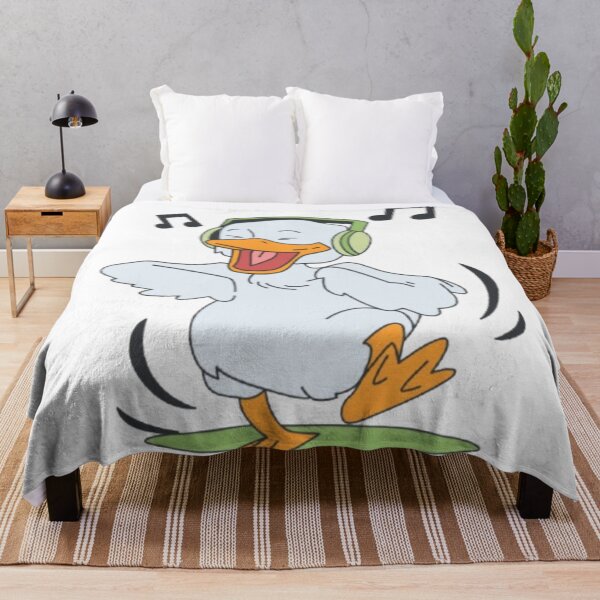Item preview, Happy Dancing Duck with Headphones Art designed and sold by Templateloom.