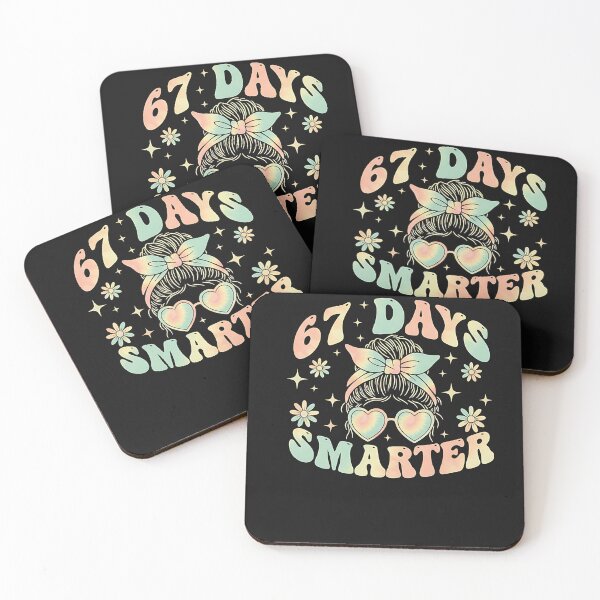 Item preview, Funny 67 Days Smarter Messy Bun Girl School Design  designed and sold by TalalosART.