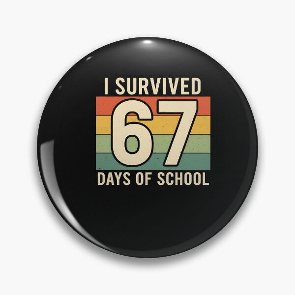 Item preview, Funny Retro Vintage I Survived 67 Days Of School 67 Meme designed and sold by TalalosART.