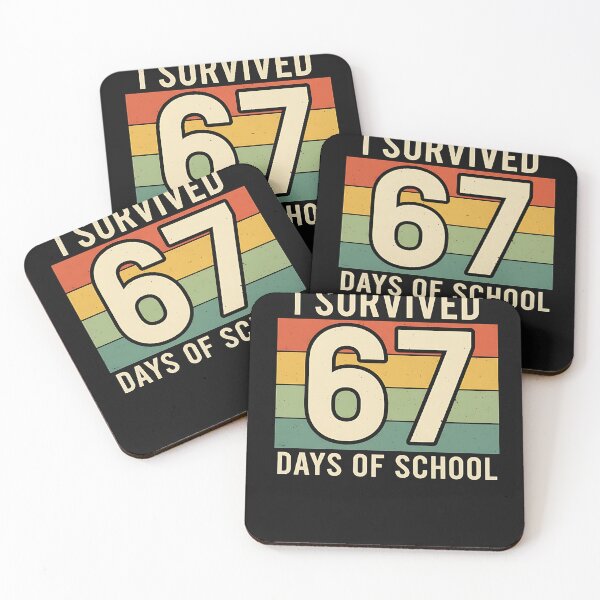 Item preview, Funny Retro Vintage I Survived 67 Days Of School 67 Meme designed and sold by TalalosART.