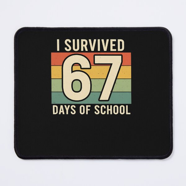 Item preview, Funny Retro Vintage I Survived 67 Days Of School 67 Meme designed and sold by TalalosART.