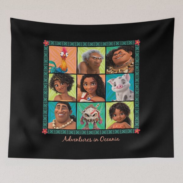 Item preview, Maui Tropical Adventure Grid – Colorful Island Illustration designed and sold by houpdrebesn.
