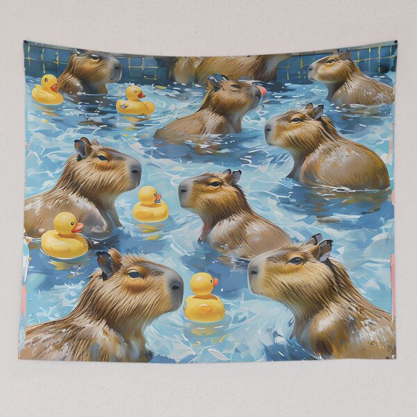 Artikelvorschau, Wasserschwein-Poolparty entworfen und verkauft von ONYX Pixee.