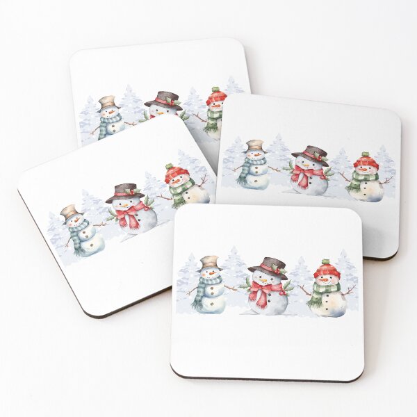 Item preview, Smiling Snowmen – Winter Illustration designed and sold by iamKRUK.