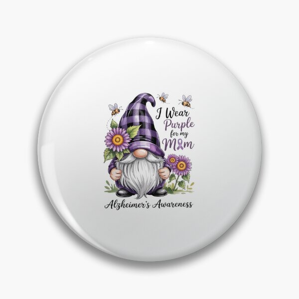 Item preview, I Wear Purple For My Mom Gnome Alzheimer'S Awareness designed and sold by TorjeARTStore.