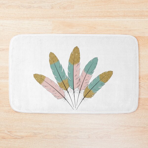 Item preview, Golden Boho Feathers ​Boho Feather Fan - Rose Gold & AquaThe Golden Feather Collective.  designed and sold by ZyVoAli.