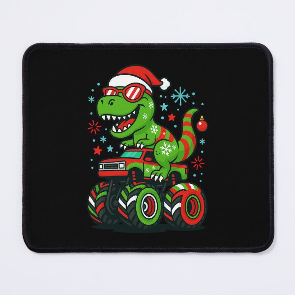 Item preview, Christmas Dino Monster Truck – Cute T-Rex Holiday Ride designed and sold by DesignDoodleArt.