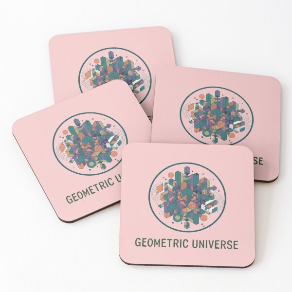 Item preview, Geometric Universe – Abstract 3D Shapes in Vibrant Colors designed and sold by Dogandesighn.