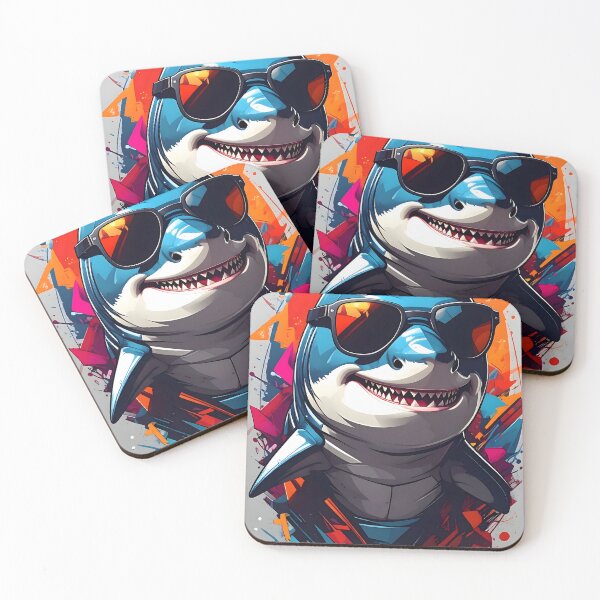 Item preview, Edgy Cool Shark Sunglasses Street Art Graphic Design designed and sold by takeng07.