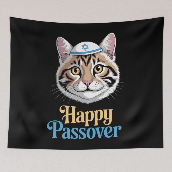 Item preview, Passover Happy Passover Cat Funny Seder Jewish Holiday designed and sold by Bandikonsalez.