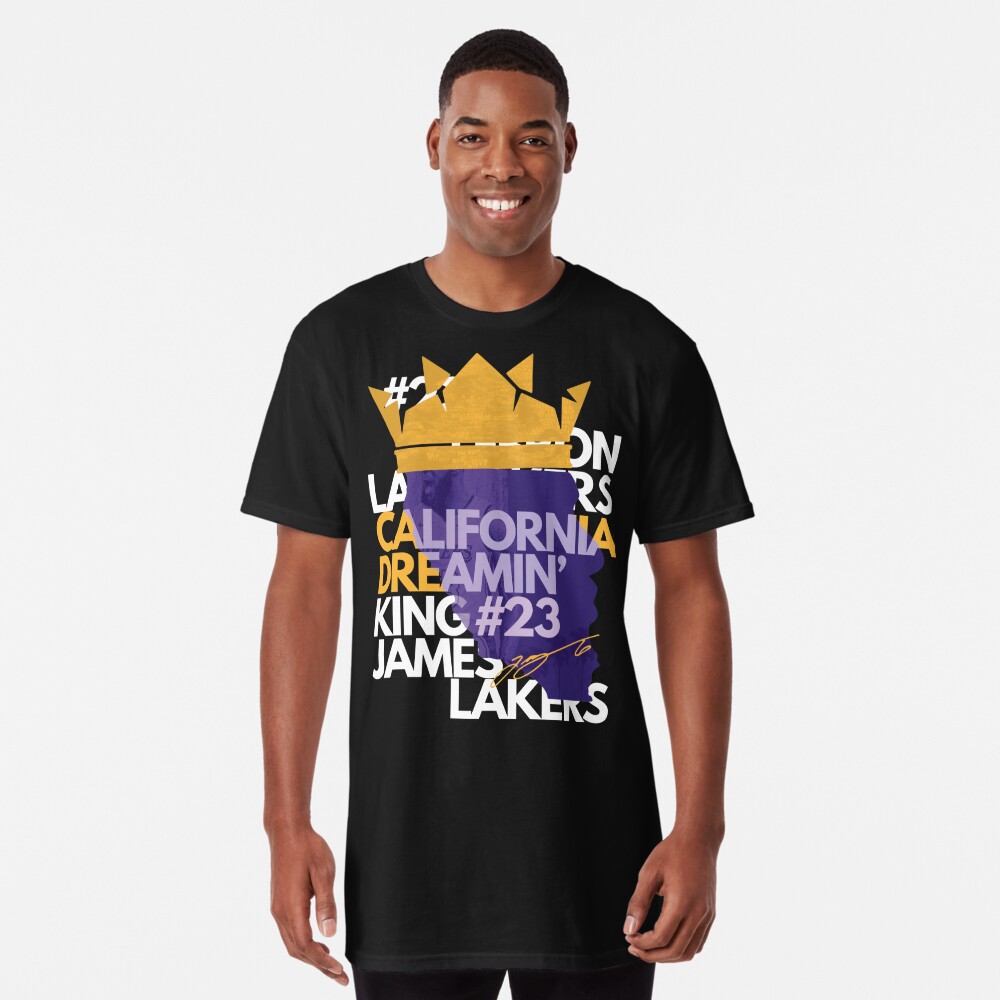 California Dreamin' King 23 Lebron James Lakers Graphic T-Shirt Dress for  Sale by elhefe