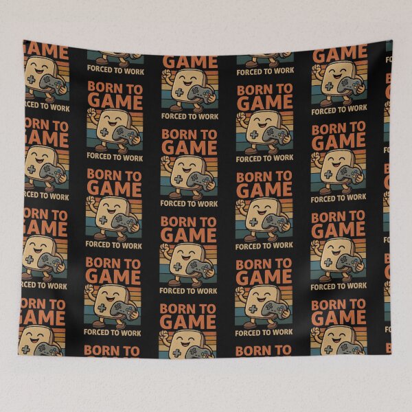 Item preview, Forced to Work Retro Gaming Style | Funny Anti-Work Meme Design designed and sold by Lunaria Arts.