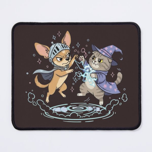 Item preview, Wizard Cat vs Knight Dog designed and sold by Sasitee.
