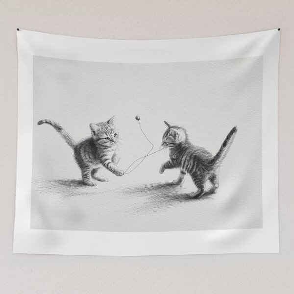Item preview, PLAYFUL KITTENS illustration .3 designed and sold by lautir.