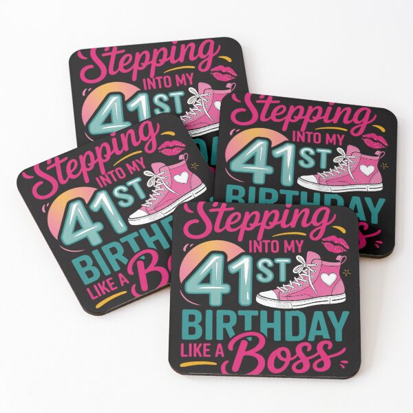 Item preview, 41st Birthday Like A Boss Step Pink 41 Bday Women Gift designed and sold by MuteElevent.