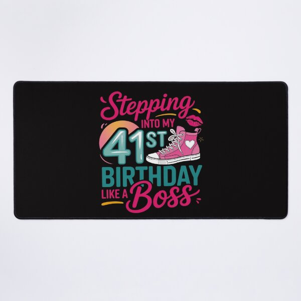 Item preview, 41st Birthday Like A Boss Step Pink 41 Bday Women Gift designed and sold by MuteElevent.