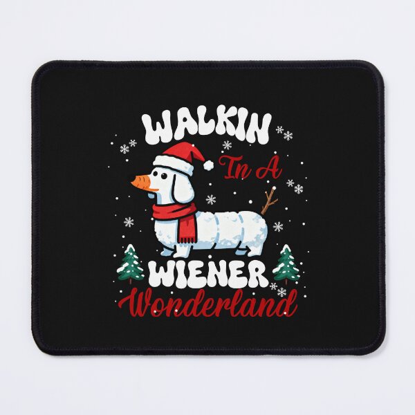 Item preview, Adorable Dachshund Walking in a Wiener Wonderland - Cute Christmas wiener dog - snow-dog - Holiday Dog designed and sold by Muse Merch.