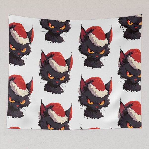 Item preview, Dark Christmas Yule Cat designed and sold by bapupa.