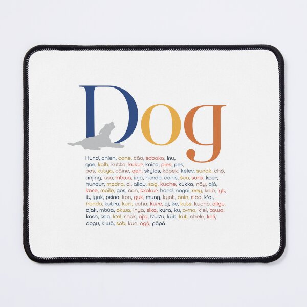 Item preview, Dog Multilingual Tee | "Dog" T-shirt in various languages | International Pet Design designed and sold by Printspiration, Explore Unique Art & Designs.