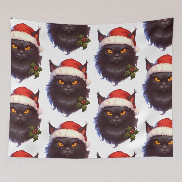 Item preview, Spooky Christmas Yule Cat designed and sold by bapupa.