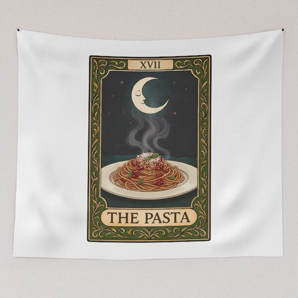 Item preview, The Pasta Tarot Card | Delicious Food Artwork designed and sold by Pets & Memes & Stuff.