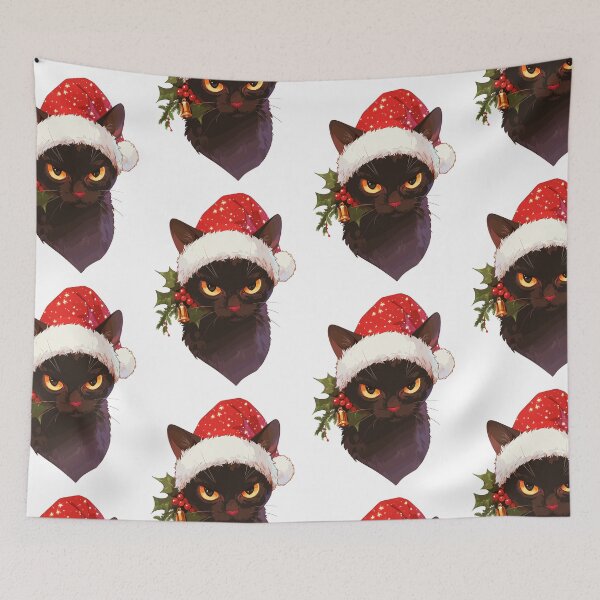 Item preview, Festive Christmas Yule Cat designed and sold by bapupa.