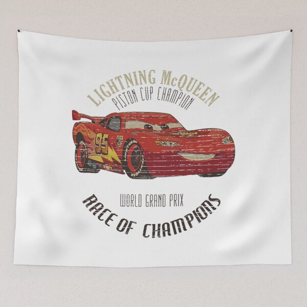 Item preview, Disney Pixar Cars 2 Lightning McQueen Champion Vintage Logo  designed and sold by Aliyah Niko.