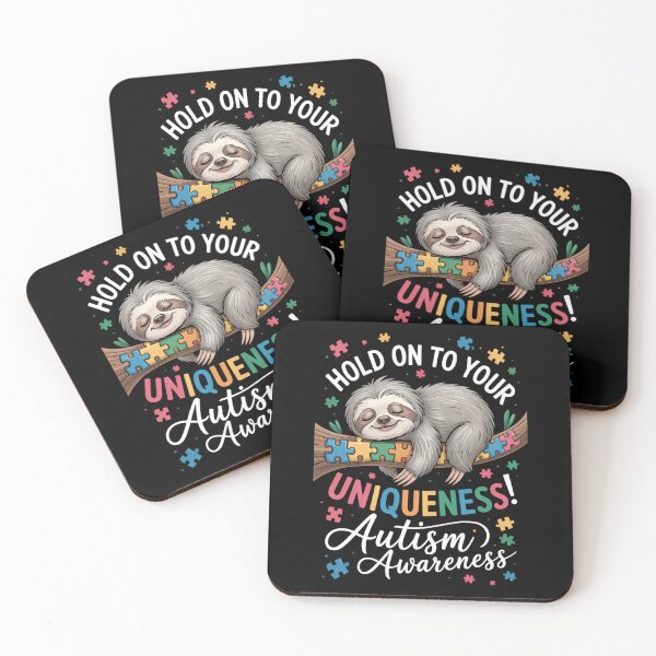 Item preview, Hold On to Your Uniqueness Sloth Autism Awareness Puzzle designed and sold by ValerieRodrigue.