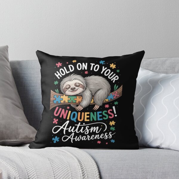 Item preview, Hold On to Your Uniqueness Sloth Autism Awareness Puzzle designed and sold by ValerieRodrigue.