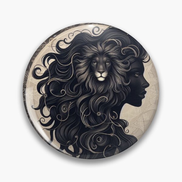 Item preview, Leo – Dark Realistic Zodiac Illustration designed and sold by Roberta Calabrese.
