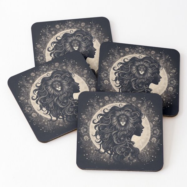 Item preview, Leo – Dark Realistic Zodiac Illustration designed and sold by Roberta Calabrese.