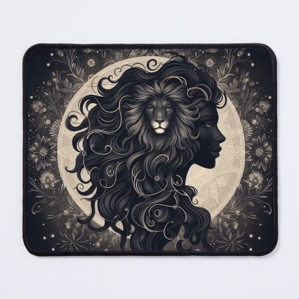 Item preview, Leo – Dark Realistic Zodiac Illustration designed and sold by Roberta Calabrese.