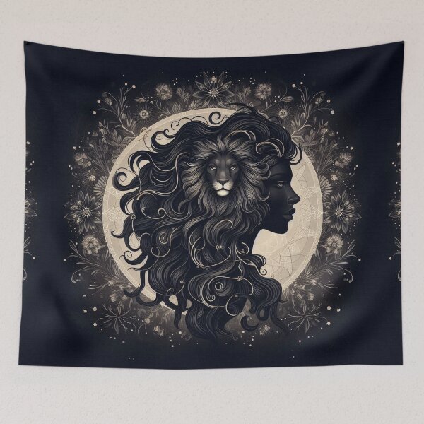 Item preview, Leo – Dark Realistic Zodiac Illustration designed and sold by Roberta Calabrese.