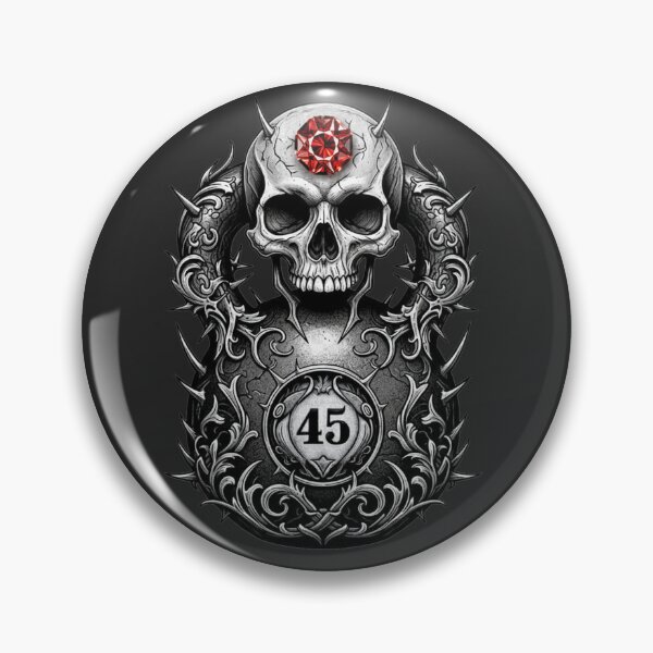 Item preview, Kettlebell Skull Mark – Dark Tattoo Fitness Emblem designed and sold by ReptiWorks.