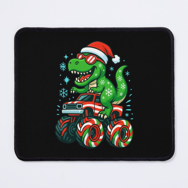 Item preview, Christmas Dino Monster Truck – Cute T-Rex Holiday Ride designed and sold by DesignDoodleArt.